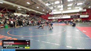 115 lbs Champ. Round 3 - Kenshin Lin, Dougherty Valley High School vs Julean Baker, Alhambra High School