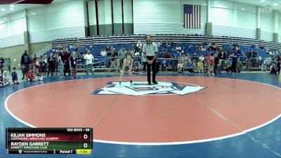 59 lbs Champ. Round 2 - Kilian Simmons, Contenders Wrestling Academy vs Rayden Garrett, Garrett Wrestling Club