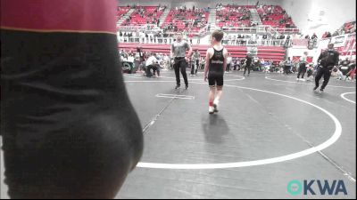 64 lbs Round Of 16 - Beau Colvin, Midwest City Bombers Youth Wrestling Club vs Rhett Schultz, Rough Riders