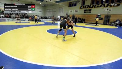 129 lbs Consi Of 32 #2 - Briedyn Ralls, Canyon View (AZ) vs Brycen Dawley, Tahoma (WA)