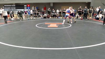 215 lbs Cons. Semis - Brandon Cook, Peninsula Wrestling vs Beaudry Payne, SW MT Wrestling