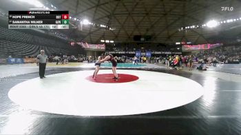 Girls 4A 170 lbs Cons. Round 1 - Hope French, South Kitsap (Girls) vs Samantha Wilner, Glacier Peak (Girls)