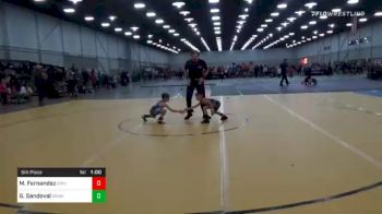 52 lbs 5th Place - Michael Fernandez, Grindhouse Wrestling vs Graham Sandoval, Okwa
