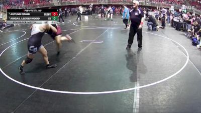 185 lbs 5th Place Match - Autumn Stahl, Grand Island Legacy Girls Wrestling Club vs Abigail Ledgerwood, Cedar Bluffs