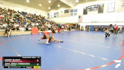 115 lbs Cons. Round 2 - Sofia Ardila Arredondo, Freight Train WC vs Janney Blanco, Santa Ana Wrestling Club