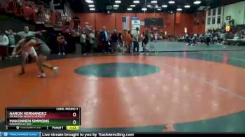 145 lbs Cons. Round 3 - Makonnen Simmons, EDWARDVILLE (HS) vs Aaron Hernandez, Arlington Heights (HERSEY)