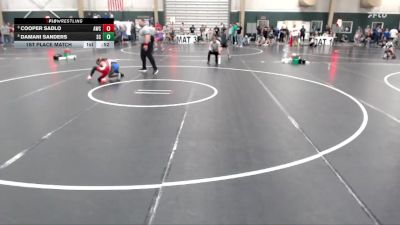 61 lbs 1st Place Match - Damani Sanders, Sherman Challengers vs Cooper Sadlo, Amherst Wrestling Club