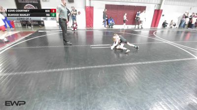 43 lbs Consi Of 4 - Cove Courtney, Huskey Wrestling Club vs Elwood Manley, Perry Wrestling Academy