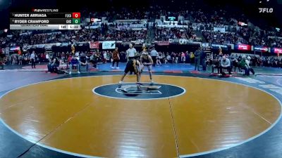 AA - 132 lbs Quarterfinal - Hunter Arriaga, Flathead (Kalispell) vs Ryder Crawford, Gallatin (Bozeman)