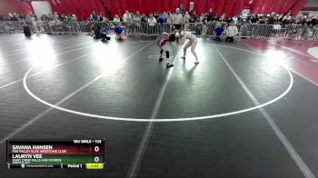 124 lbs Semifinal - Savana Hansen, Fox Valley Elite Wrestling Club vs Lauryn Vee, Saint Croix Falls High School Wrestling