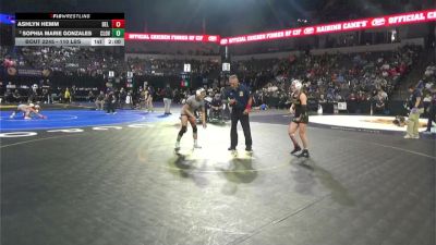 110 lbs Round Of 16 - Ashlyn Hemm, Del Oro (SJ) vs Sophia Marie Gonzales, Clovis East (CS)