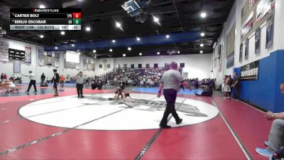 120 Boys 3rd Place Match - Emilio Escobar, Granite Hills vs Carter Bolt, Torrey Pines