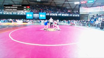 Girls 1B/2B/1A 170 Champ. Round 1 - Carolina Urias, Warden (Girls) vs Jayden Hubbard, Almira Coulee Hartline (Girls)