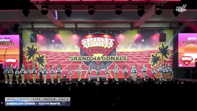 American Cheer - YOUTH WHITE [2026 L1 Youth - Flex - Medium Day 3] 2026 Spirit Sports Grand Nationals