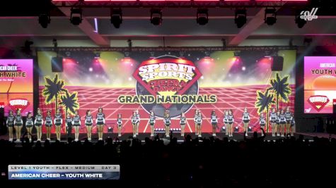 American Cheer - YOUTH WHITE [2026 L1 Youth - Flex - Medium Day 3] 2026 Spirit Sports Grand Nationals