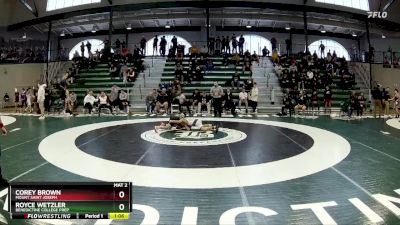 106 lbs Semifinal - Royce Wetzler, Benedictine College Prep vs Corey Brown, Mount Saint Joseph