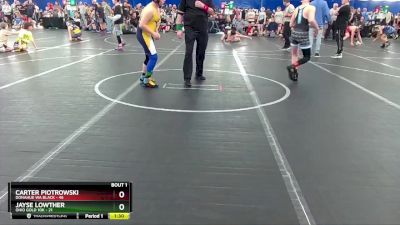 130 lbs Finals (2 Team) - Jayse Lowther, Ohio Gold 10k vs Carter Piotrowski, Donahue WA Black