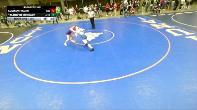 110 lbs Cons. Semi - Madizyn Megrant, Pekin vs Addison Yacko, Unattached
