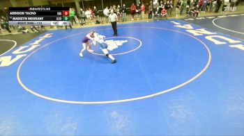 110 lbs Cons. Semi - Madizyn Megrant, Pekin vs Addison Yacko, Unattached