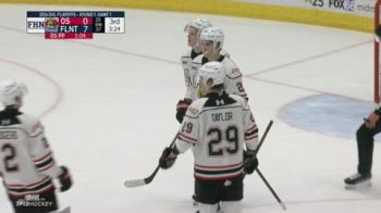 Masen Wray Breaks Up Shutout Bid With Owen Sound's First Goal