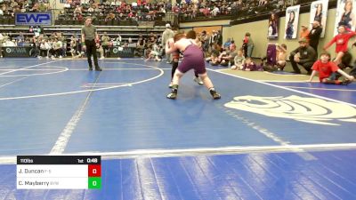 110 lbs 3rd Place - John Duncan, F-5 Grappling vs Callen Mayberry, Bristow Youth Wrestling