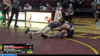 174 lbs Cons. Round 3 - Rylin Burns, Montana State University-Northern (Mont.) vs Payton Hume, University Of Providence (Mont.)