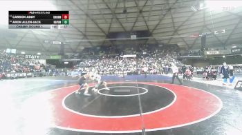 Boys 4A 144 lbs Champ. Round 1 - Carson Addy, Union vs Aron Allen-Jack, Rogers (Puyallup)