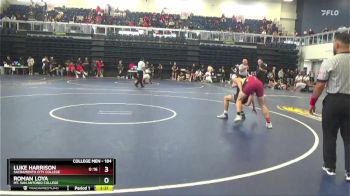 184 lbs Champ. Round 2 - Roman Loya, Mt. San Antonio College vs Luke Harrison, Sacramento City College