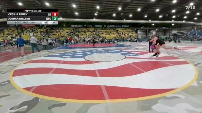 130 lbs Cons. Round 3 - Jordan Nielsen, Lander Legacy Wrestling Club vs Cecilia Percy, Individual