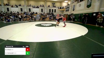 144 lbs Round Of 16 - Brenton Allain, Bridgewater-Raynham vs Hayden Schmidt, Middletown