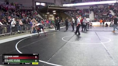 130 lbs Cons. Round 2 - Emiliano Gauna, South Central Punishers vs Stryker Avery, Maize