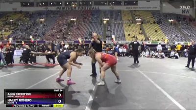 180 lbs Round 1 (16 Team) - Hailey Romero, Doane vs Abby McIntyre, Grand View