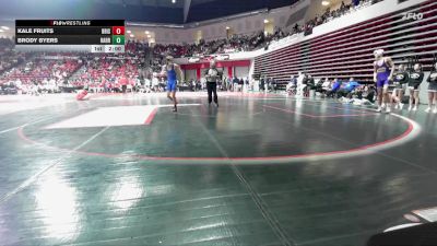 132 lbs Quarterfinals (8 Team) - Brody Byers, HARRAH vs Kale Fruits, BRISTOW