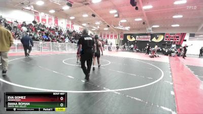 155 lbs Cons. Round 2 - Eva Gomez, Segerstrom vs Diana Roman, Santa Ana Valley