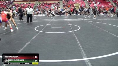 119 lbs Cons. Round 2 - Piper Perkins, Caney Valley Wrestling vs Journey Clevenger, VICTORY
