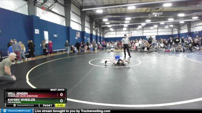 66-70 lbs Round 3 - Kaysen Wheeler, 208 Badgers vs Will Jensen, Timberline Youth Wrestling