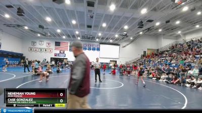 95 lbs Semifinal - Case Gonzalez, Torrington Middle School vs Nehemiah Young, Dean Morgan