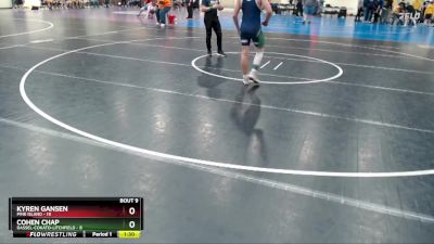 150 lbs Finals (8 Team) - Cohen Chap, Dassel-Cokato-Litchfield vs Kyren Gansen, Pine Island