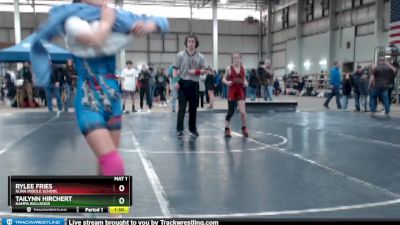 95 lbs Champ. Round 1 - Tailynn Hirchert, Nampa Bulldogs vs Rylee Fries, Kuna Middle School