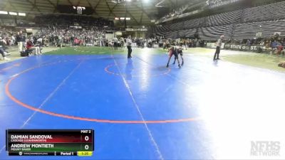 1A 126 lbs Quarterfinal - Damian Sandoval, Cascade (Leavenworth) vs Andrew Montieth, Mount Baker