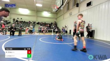 92 lbs Rr Rnd 2 - Waylon Giles, Sallisaw Takedown Club vs Tristen Cross, Brushy Wrestling Club