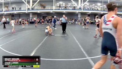 96 lbs Round 2 (8 Team) - Brady Genard, Mat Assassins Black vs Chase Larsen, Buxton