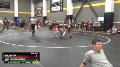 110 lbs Cons. Round 3 - Jada Mingus-Alfaro, Iowa vs Ava Kiecker, Minnesota