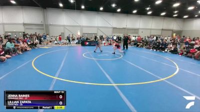 106 lbs Placement Matches (8 Team) - Jenna Baines, Tennessee Red vs Lillian Zapata, Texas Red