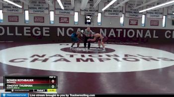 165 lbs Cons. Round 2 - Timothy Thurman, Northland CC vs Bowen Rothbauer, Augsburg