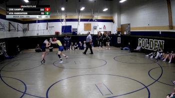170 lbs Cons. Round 3 - Zoe Sample, Saegertown Hs vs Aya Vainshtein, Pine-Richland Hs