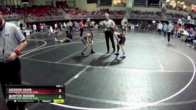 90 lbs Cons. Round 2 - Jackson Muhr, Scottsbluff Wrestling Club vs Quinton Boeser, Broken Bow Wrestling Club