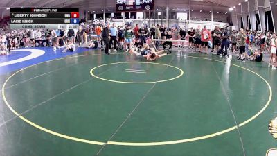130 lbs Cons. Semis - Liberty Johnson, Donahue Wrestling Academy vs Lacie Knick, Orange Fire