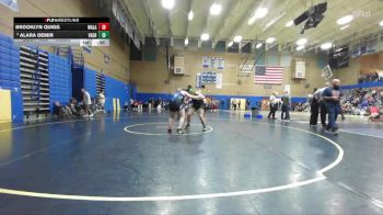 190lbs Cons. Round 6 - Alara Demir, Vashon Island (Girls) vs Brooklyn Quigg, Walla Walla (Girls)
