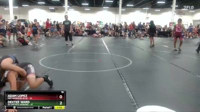 110 lbs Round 2 (4 Team) - Adam Lopez, Mat Warriors Blue vs Dexter Ward, U2 Upstate Uprising